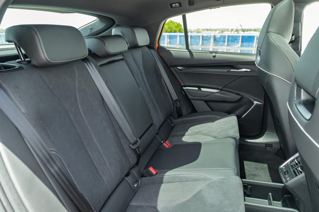 Rear seat space in the Skoda Enyaq 80 Coupe