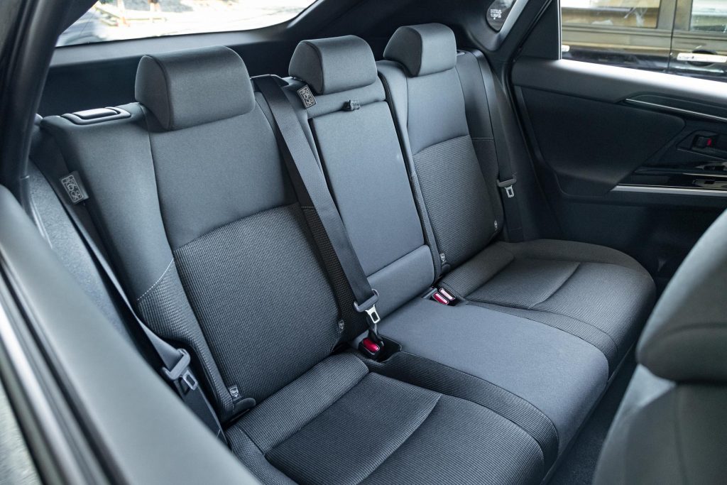 Rear seats in the Subaru Solterra