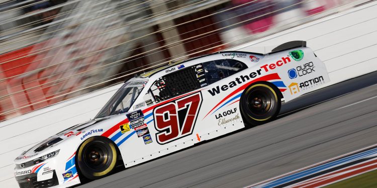 Shane van Gisbergen racing in NASCAR Xfinity Cup at Atlanta 2024