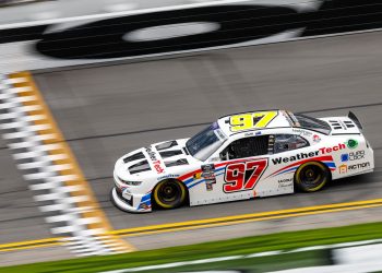 Shane van Gisbergen racing in NASCAR Xfinity Cup at Daytona 2024