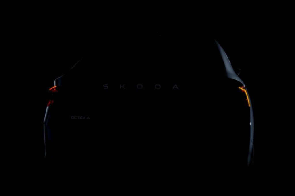 Skoda Octavia facelift rear end teaser