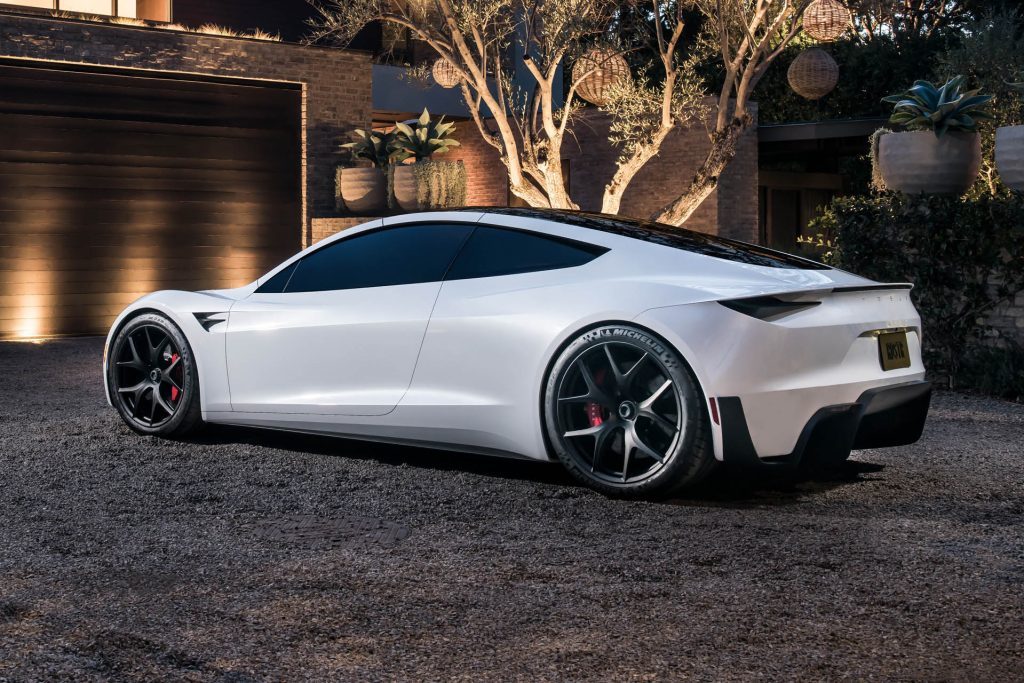 Tesla Roadster concept rear three quarter view