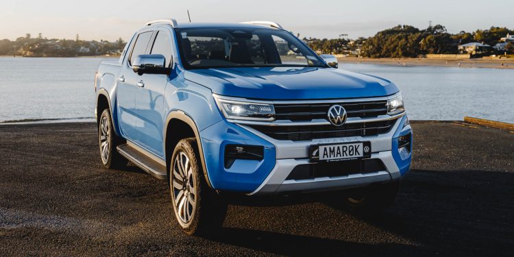 Volkswagen Amarok Aventura petrol parked by ocean