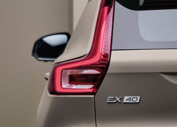 Volvo EX40 rear badge