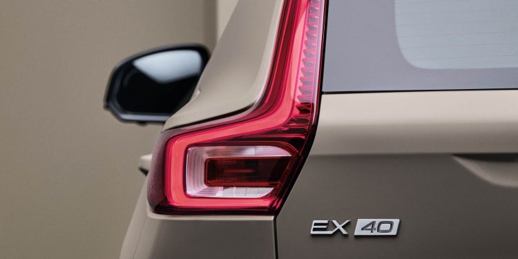 Volvo EX40 rear badge
