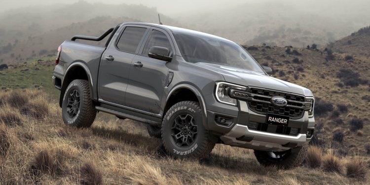 2024 Ford Ranger Tremor parked on hillside