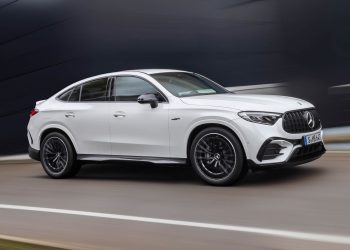2024 Mercedes-AMG GLC 43 4Matic Coupe side view driving
