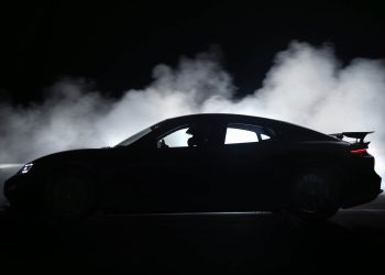 Track focussed Porsche Taycan teaser