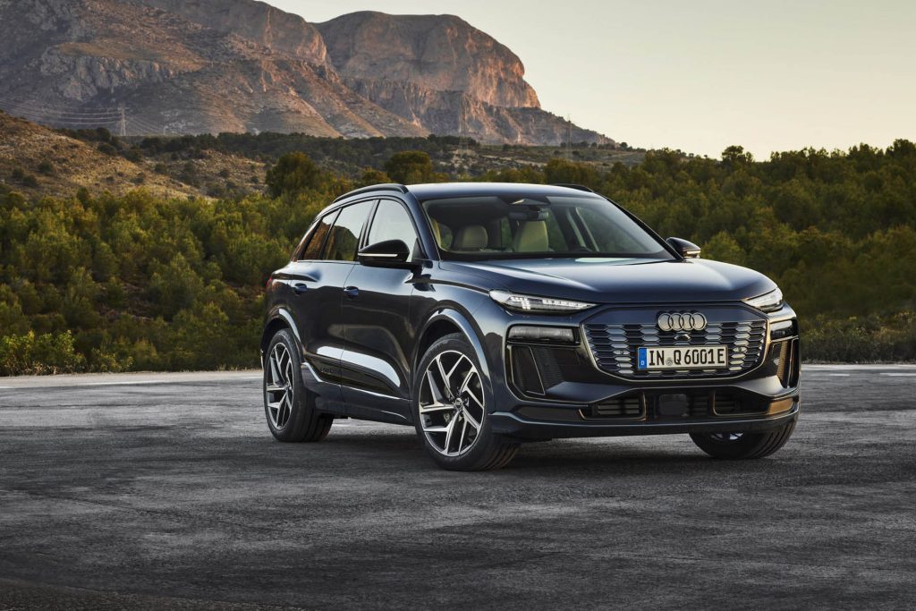 2025 Audi Q6 e-tron front three quarter view