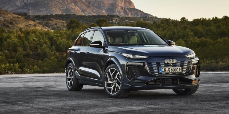 2025 Audi Q6 e-tron front three quarter view