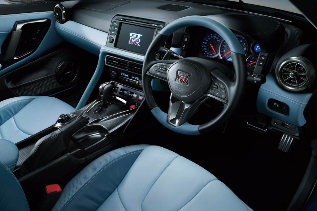 2025 Nissan GT-R R35 blue interior