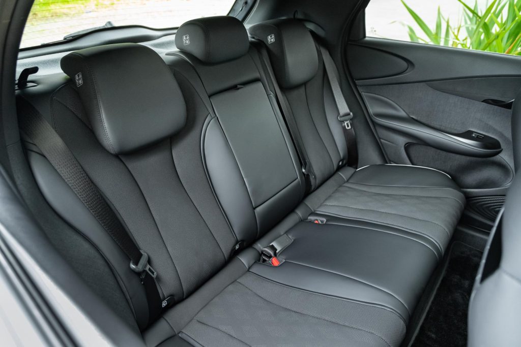 Rear seats of the BYD Dolphin Standard