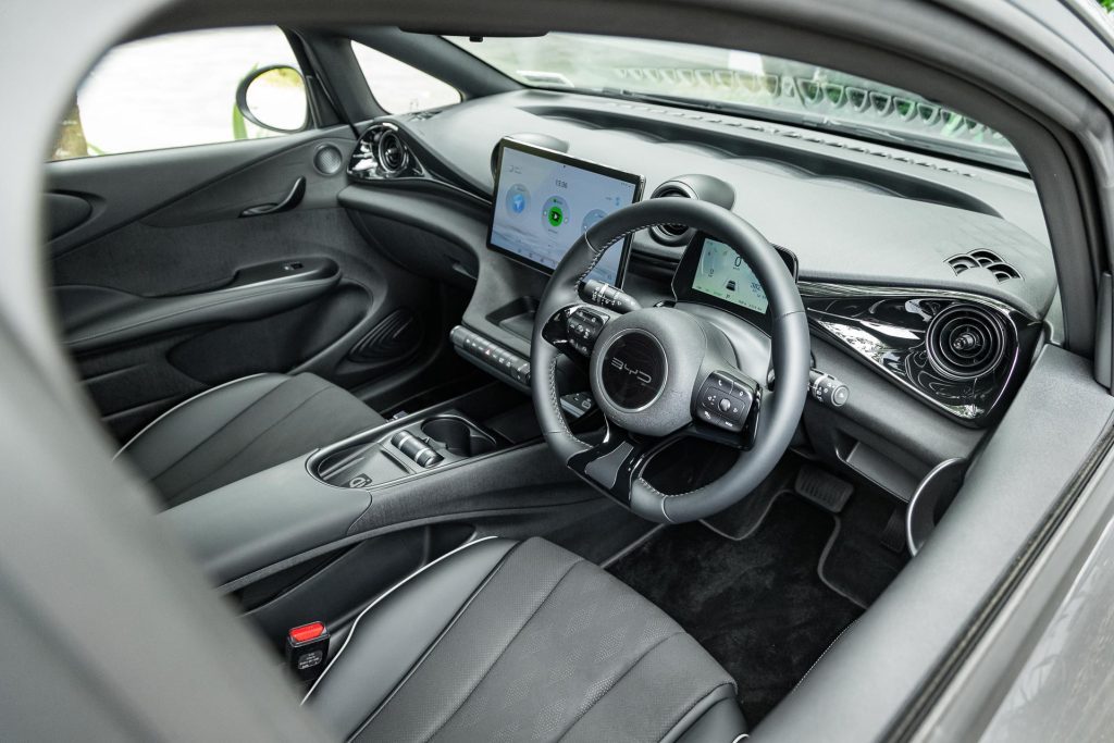 Wide interior view of the BYD Dolphin Standard