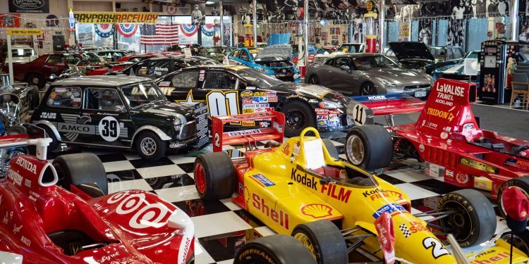 Ross Bros Museum in Cambridge, room full of incredible cars