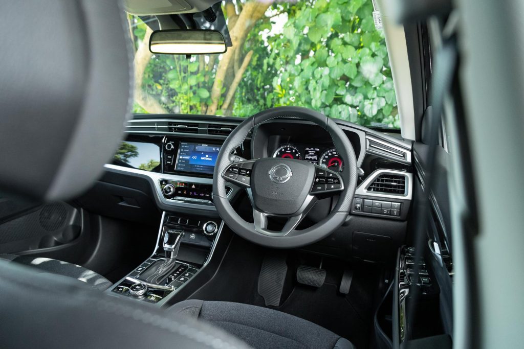 SsangYong Korando Limited interior, showing interior styling