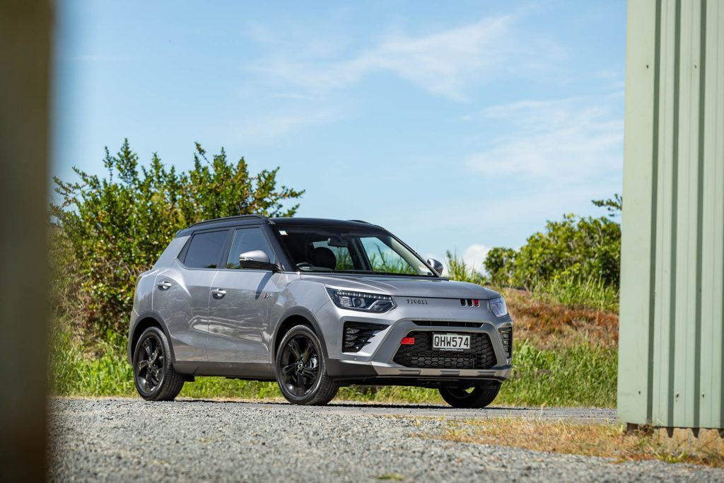 Ssangyong Tivoli parked on gravel