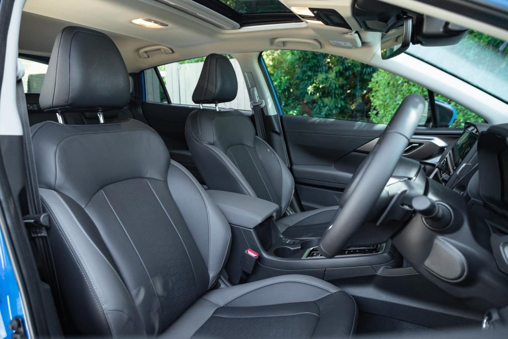 Front seat space in the 2024 Subaru Impreza