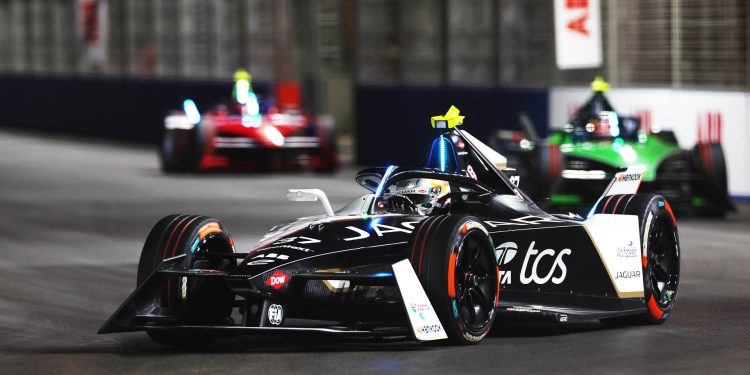 Nick Cassidy driving at 2024 Diriyah E-Prix