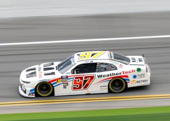 Shane van Gisbergen racing NASCAR at Daytona