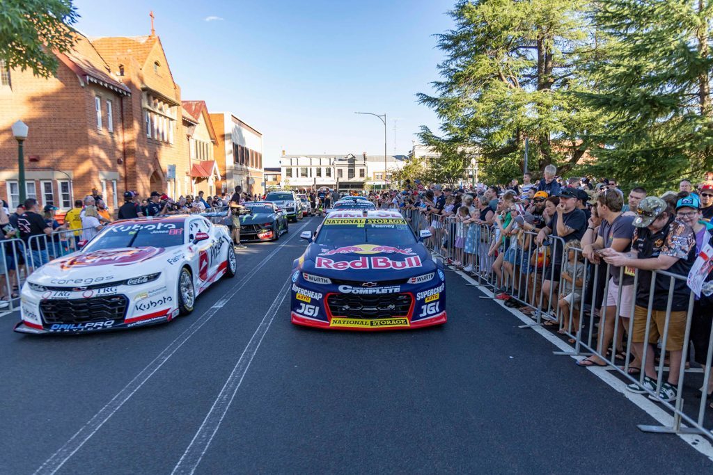 Public display of Supercars in town