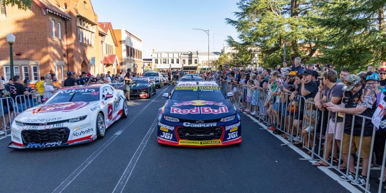 Public display of Supercars in town