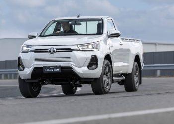 Fully electric Toyota Hilux BEV Revo concept testing in Australia