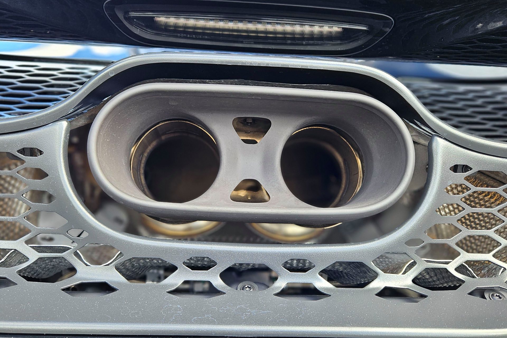 Central exhaust distinguishes the McLaren 750S from its forebear.