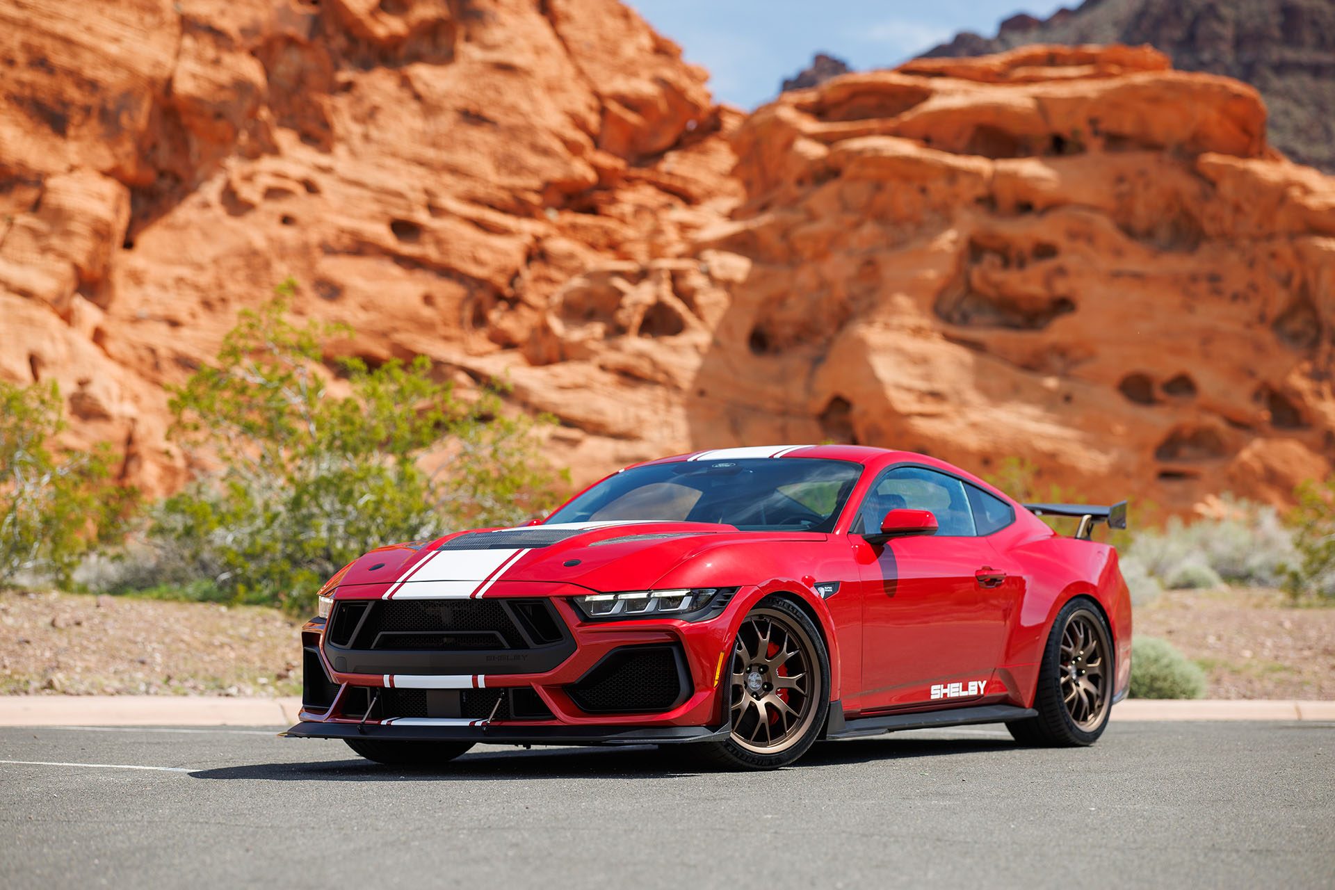 Shelby Super Snake in the badlands.