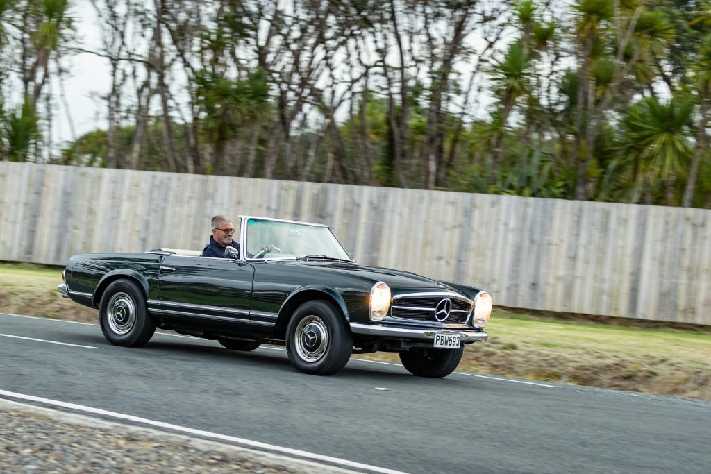 Mercedes-Benz 230 SL Pagoda cornering shot