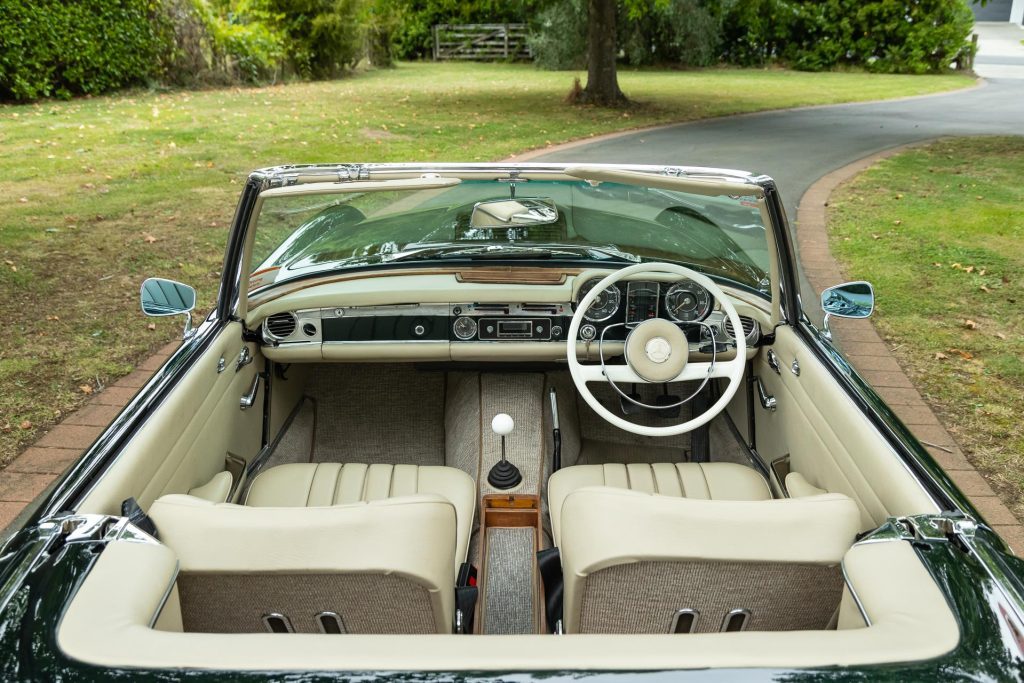 Mercedes-Benz 230 SL Pagoda interior, wide view showing full interior