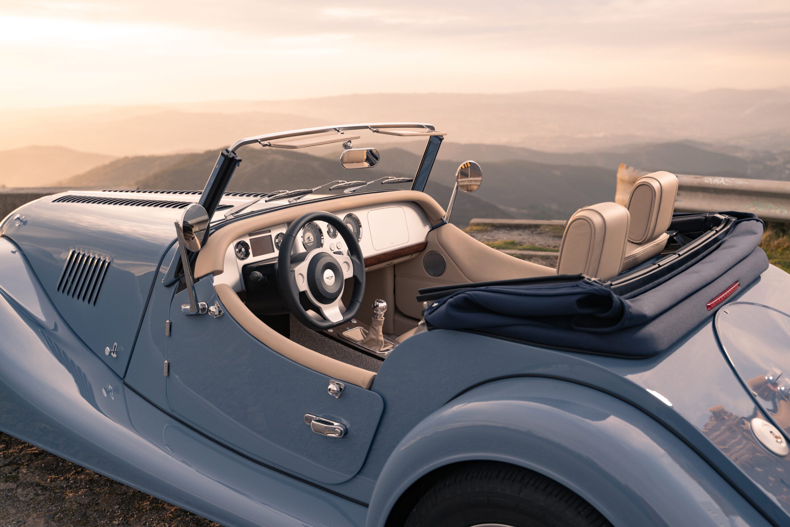 Morgan Plus Four interior detail.