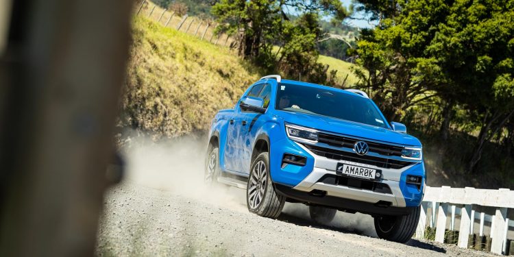 Volkswagen Amarok Aventura cornering on gravel