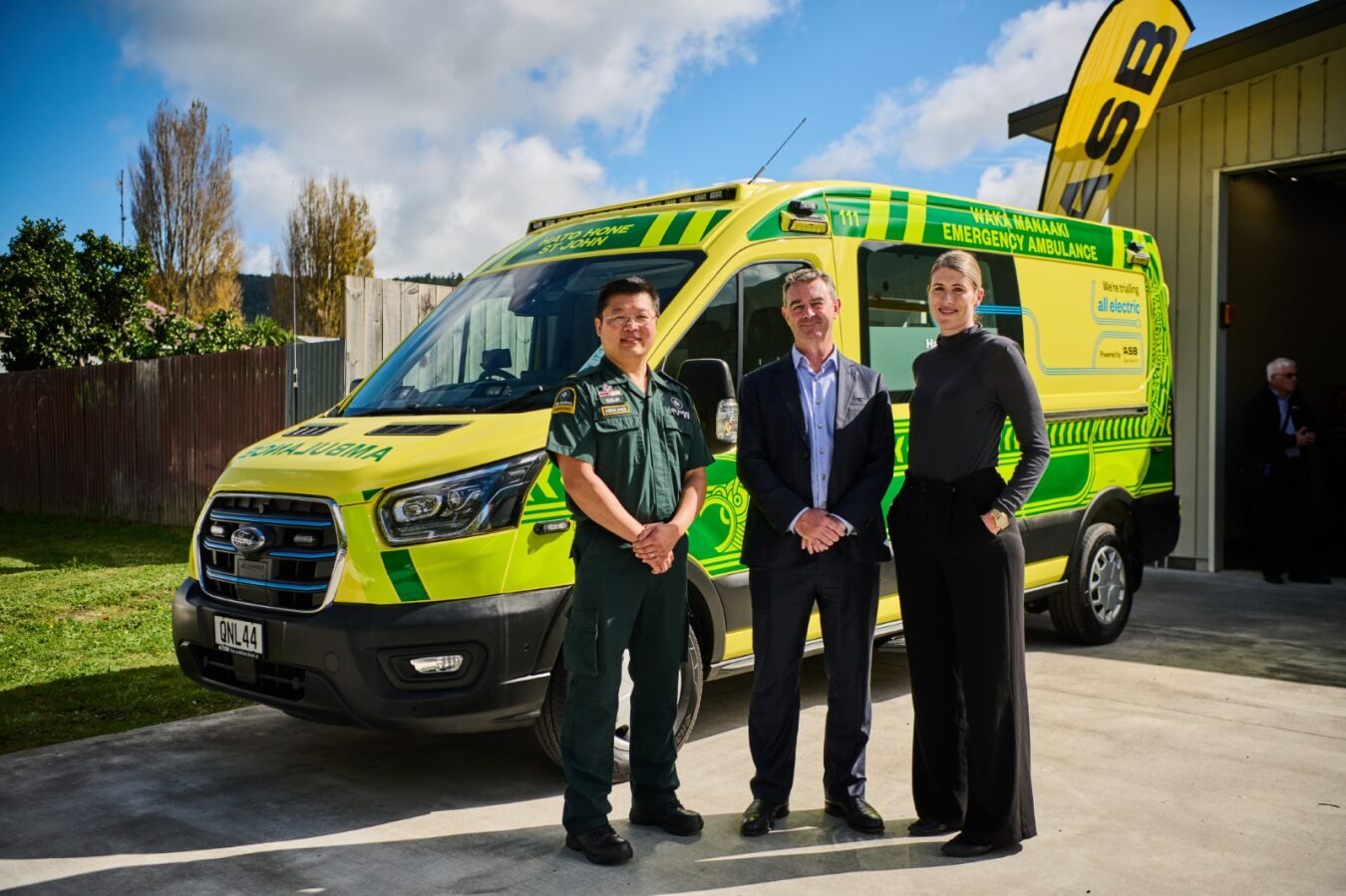 The first electric ambulance in Australasia based on a Ford Transit EV.