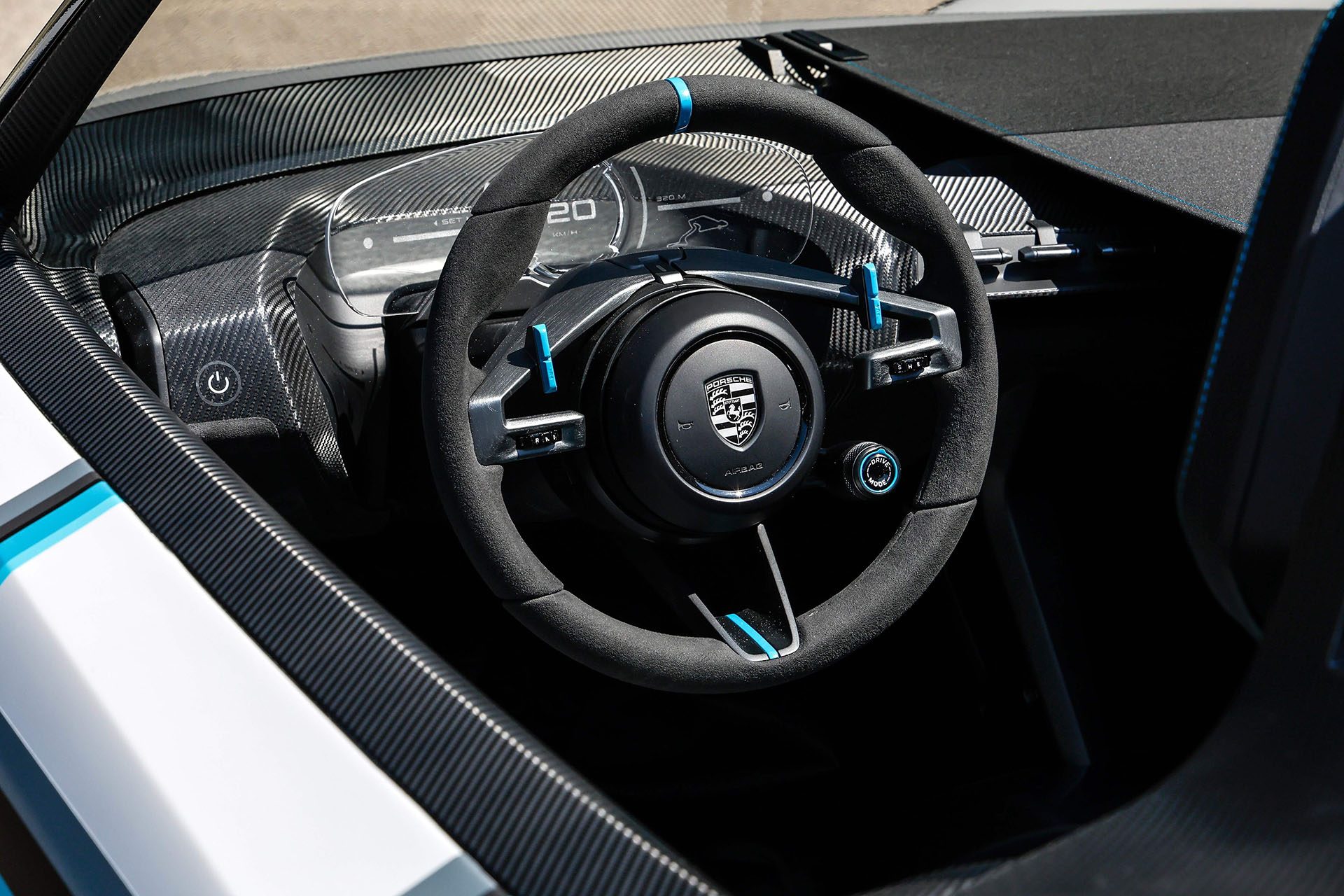 We be liking the alcantara-clad wheel.