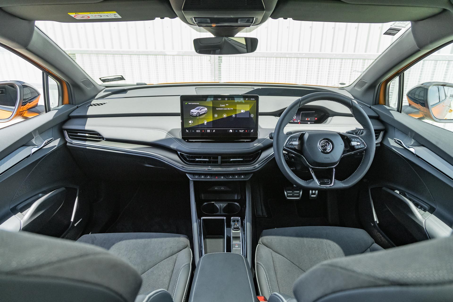 Enyaq interior from a recent review.