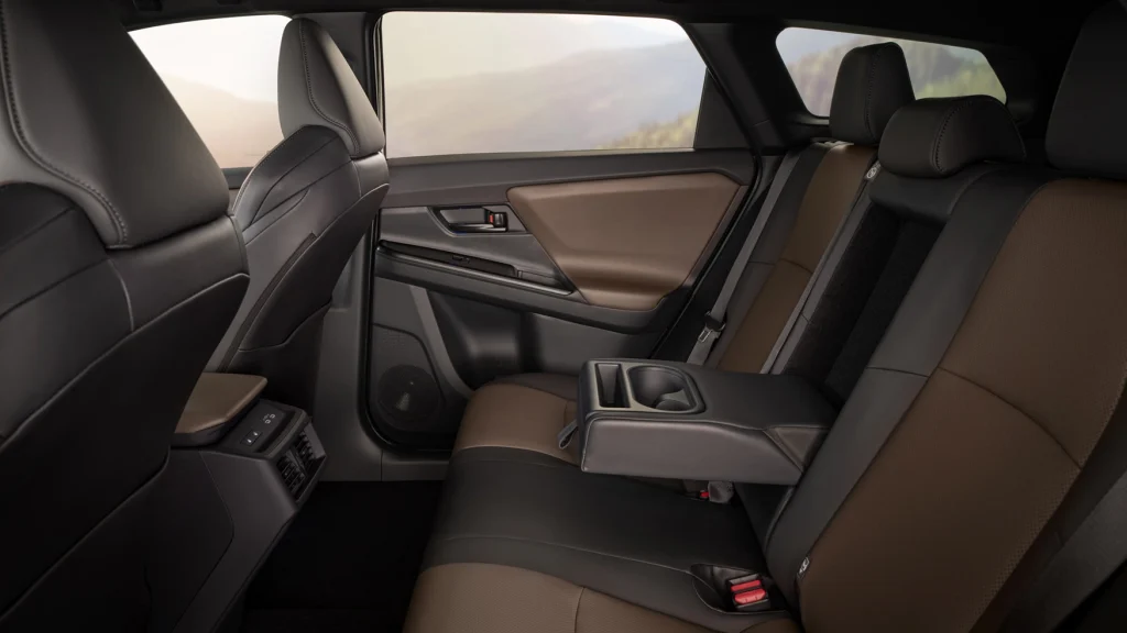Spacious in this part of the car too.