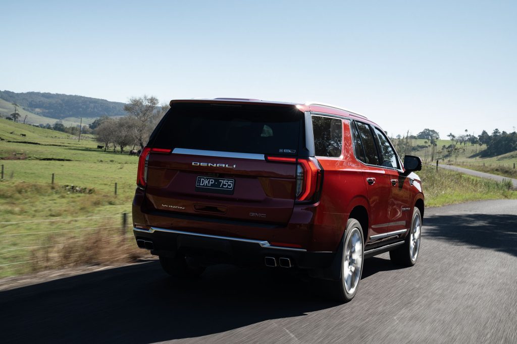 Plenty of chrome finishings for the top Yukon model we get.