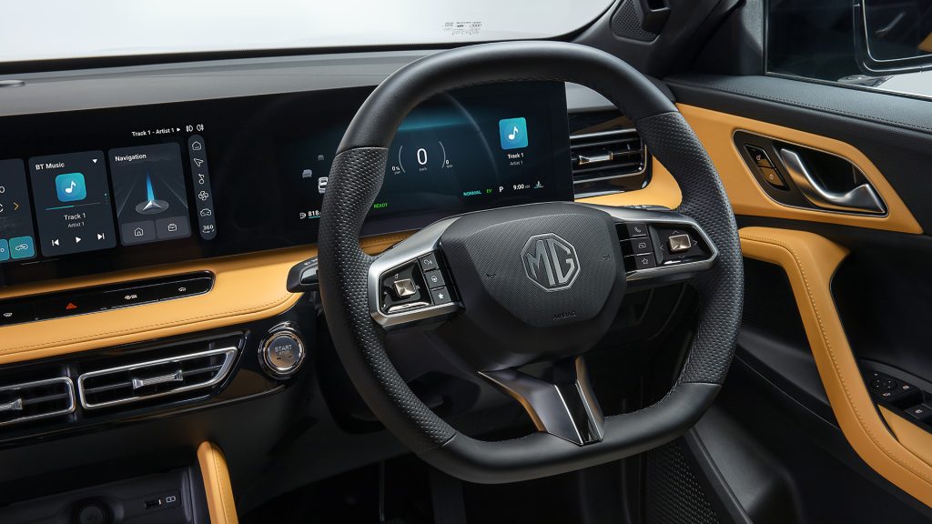 A closer look at the familiar MG wheel and interior.