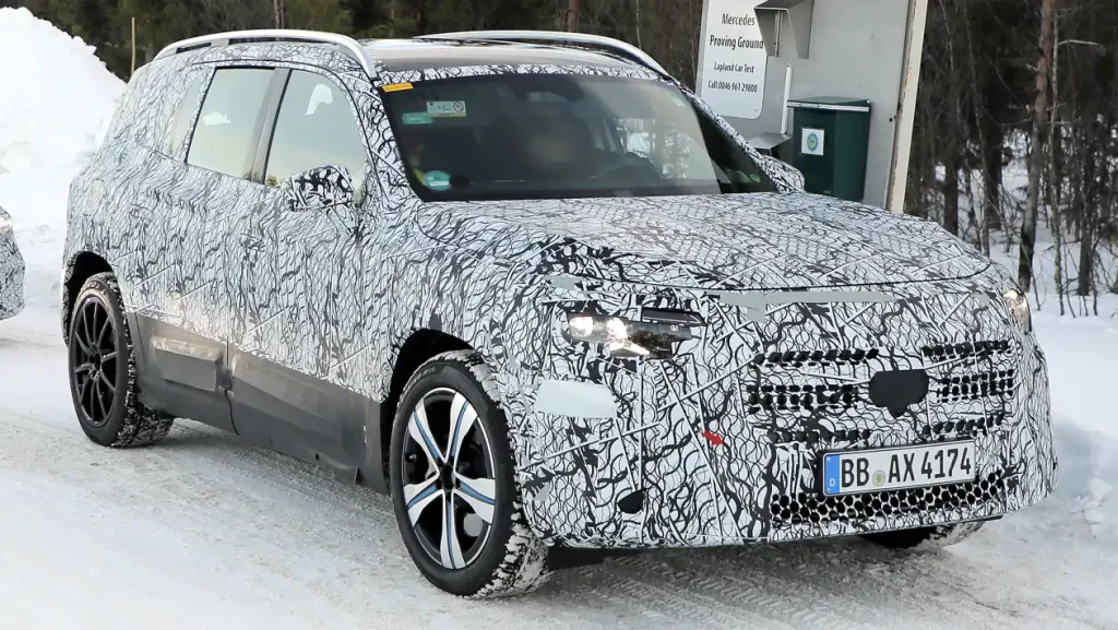 Front end is less bluff, more modern looking for 2026 GLB.