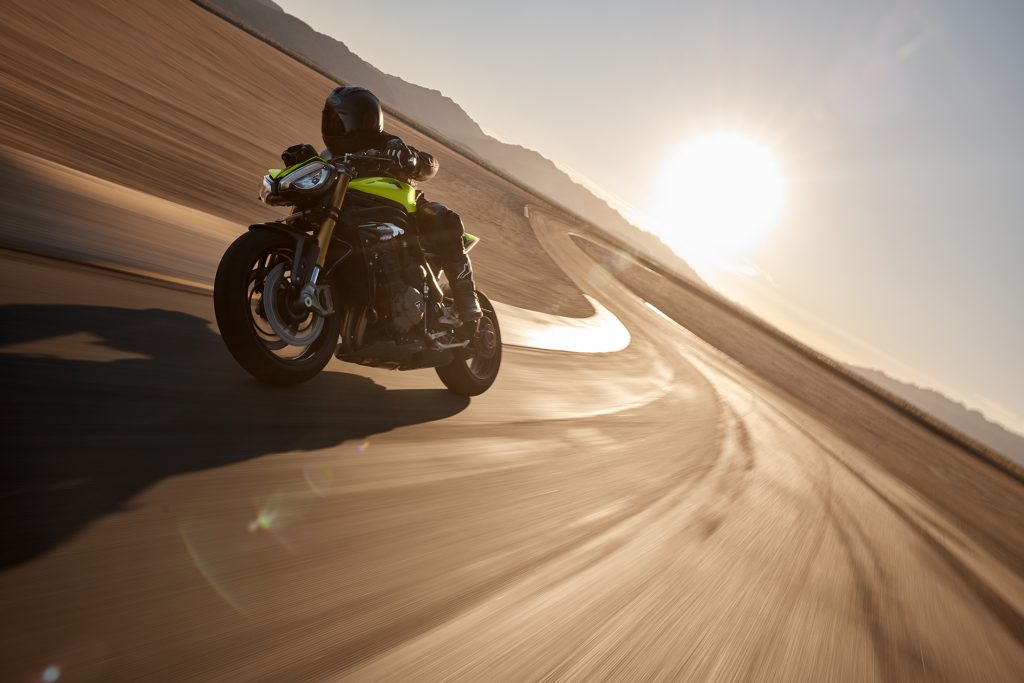 Classic twin headlights mark out another Speed Triple special.