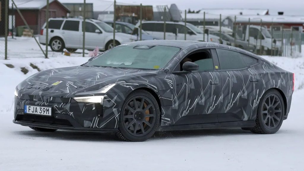 Cold weather testing for this Polestar 5 prototype.