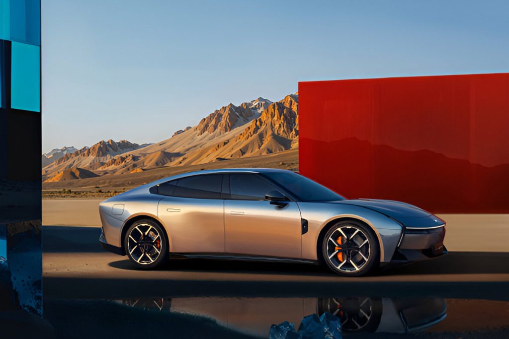 Flush-fit door handles typically signify EV status.