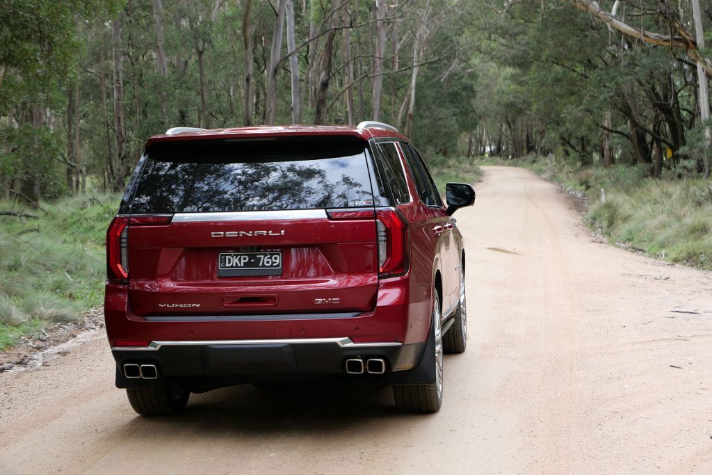 Yukon has a surround camera to help with hitching a trailer, and four exhaust outlets for that big V8.