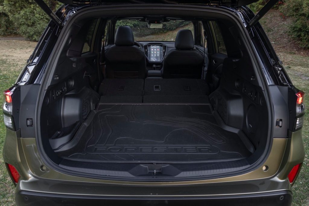 Lots of space here, featuring aftermarket load protection.