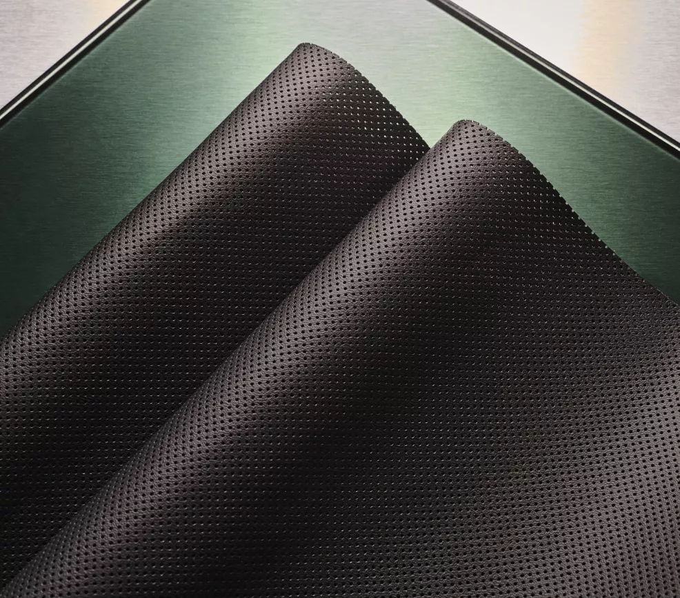 More artificial leather for automotive use shown here.