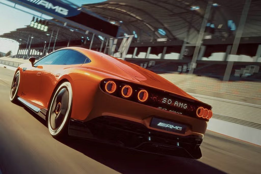 Rear action shot. Yes, we too hope the message screen at the rear doesn't make production.