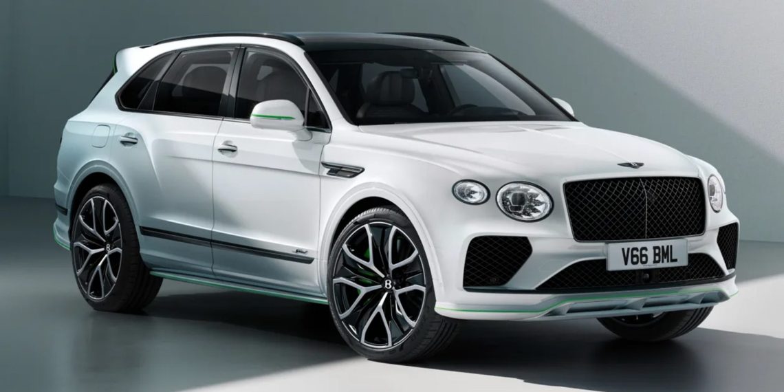 Bentley Bentayga Speed in white on a white background