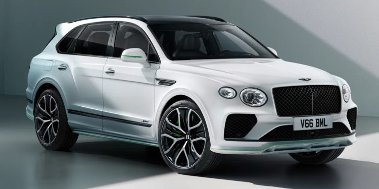 Bentley Bentayga Speed in white on a white background