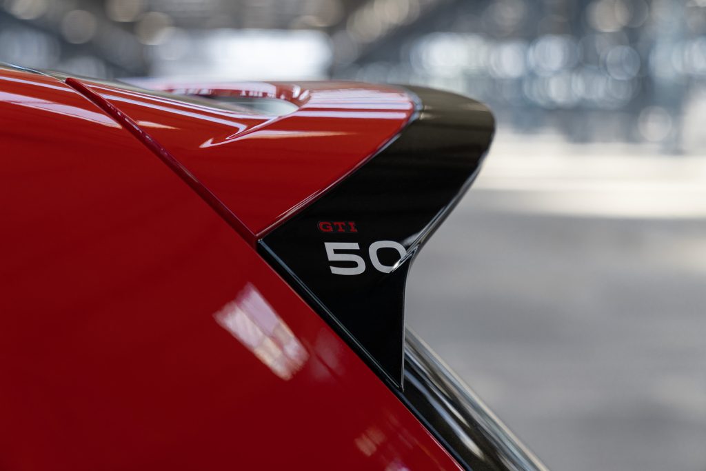 GTI logo on the spoiler, as you do.