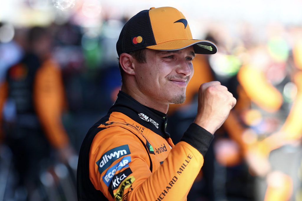 Norris celebrates a deserved win in Austria.